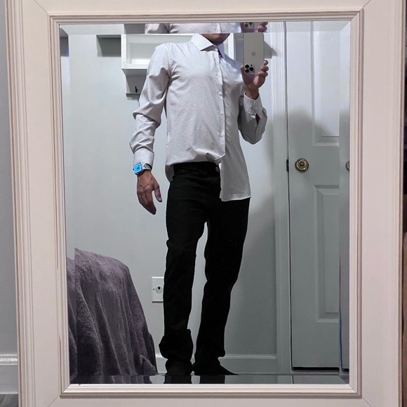 Jones New York Signature , Long Sleeve, Patter Grey & Burgundy, Size Small - Picture 7 of 8